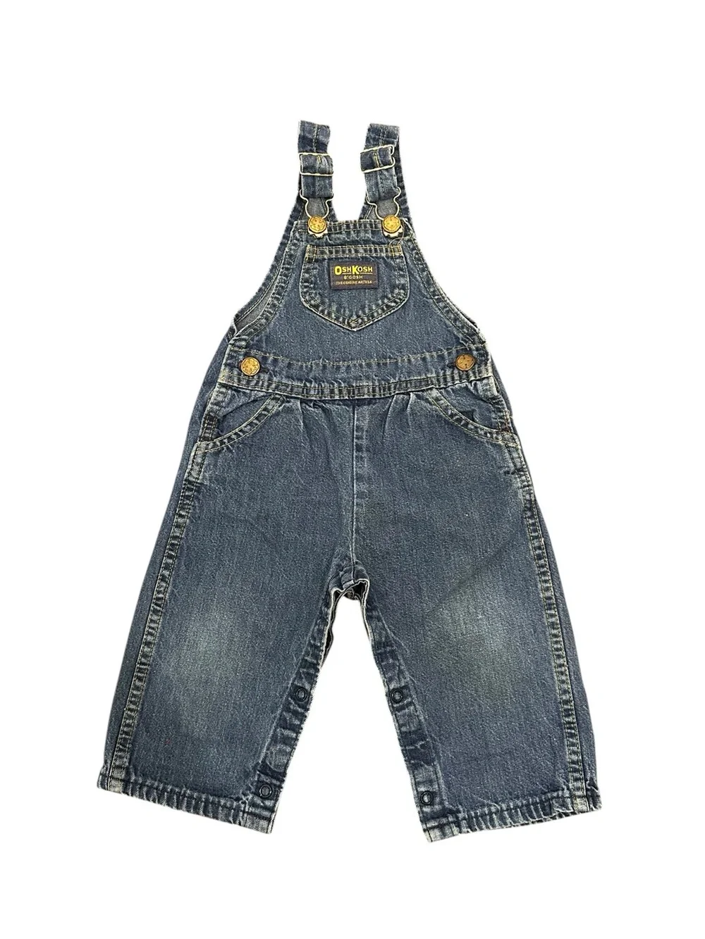 OshKosh B'gosh vintage 90s Blue Denim Kids Overalls size 18 M